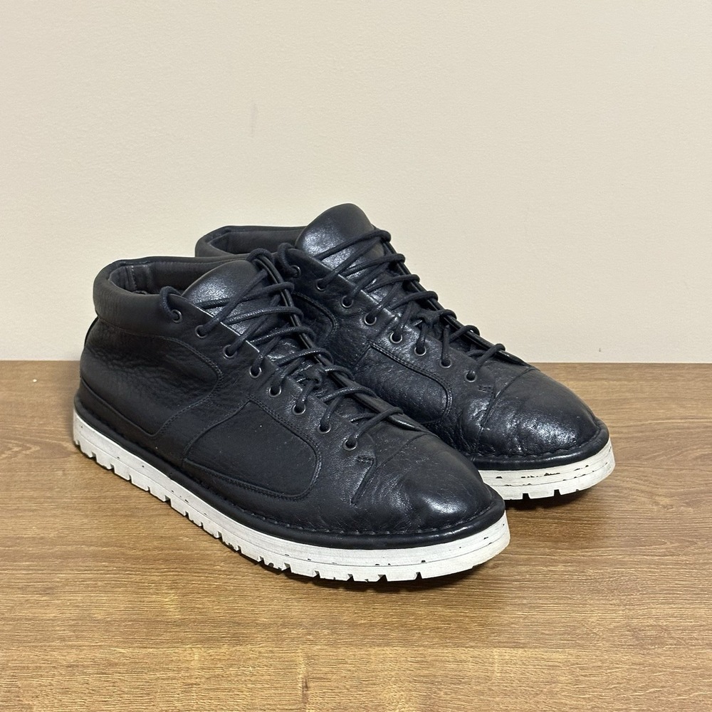 Marsell Boots Men's 39 Black Leather Gomme Lace Up‎ Chukka Ankle Boots Shoes